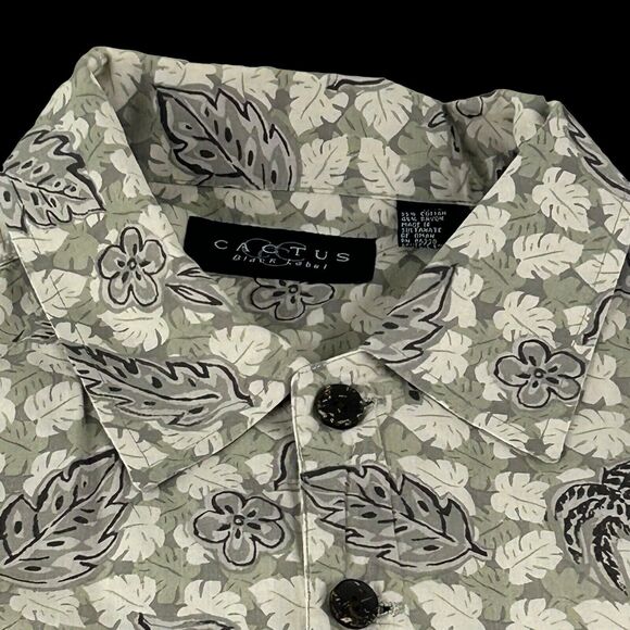 Cactus Black Label Men’s XXL Hawaiian Style Button Up Short Sleeve Shirt - Picture 11 of 16